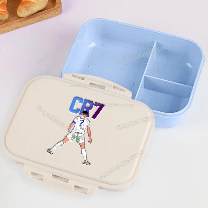 Boîte à lunch CR7 pour étudiants, boîte à bento Cristiano Ronaldo pour garçons et filles, pour la maison, le bureau et les pique-niques en plein air, cadeau pour enfants 25
