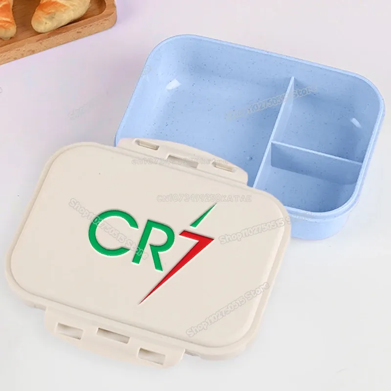 Boîte à lunch CR7 pour étudiants, boîte à bento Cristiano Ronaldo pour garçons et filles, pour la maison, le bureau et les pique-niques en plein air, cadeau pour enfants 24