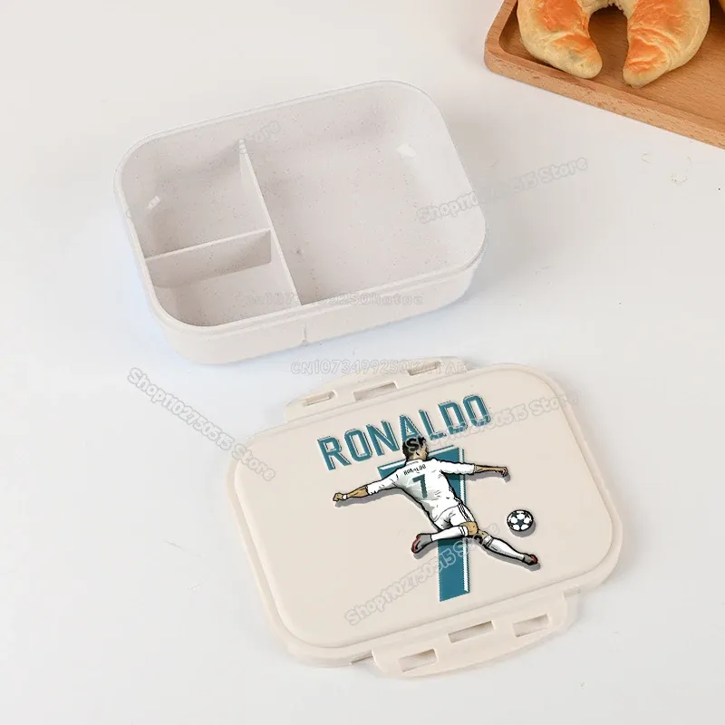 Boîte à lunch CR7 pour étudiants, boîte à bento Cristiano Ronaldo pour garçons et filles, pour la maison, le bureau et les pique-niques en plein air, cadeau pour enfants 15