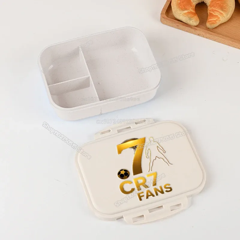 Boîte à lunch CR7 pour étudiants, boîte à bento Cristiano Ronaldo pour garçons et filles, pour la maison, le bureau et les pique-niques en plein air, cadeau pour enfants 16