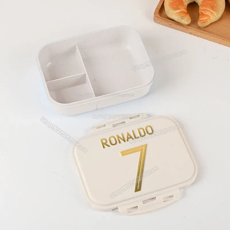 Boîte à lunch CR7 pour étudiants, boîte à bento Cristiano Ronaldo pour garçons et filles, pour la maison, le bureau et les pique-niques en plein air, cadeau pour enfants 18