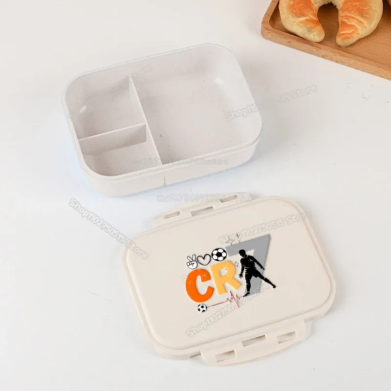 Boîte à lunch CR7 pour étudiants, boîte à bento Cristiano Ronaldo pour garçons et filles, pour la maison, le bureau et les pique-niques en plein air, cadeau pour enfants 20