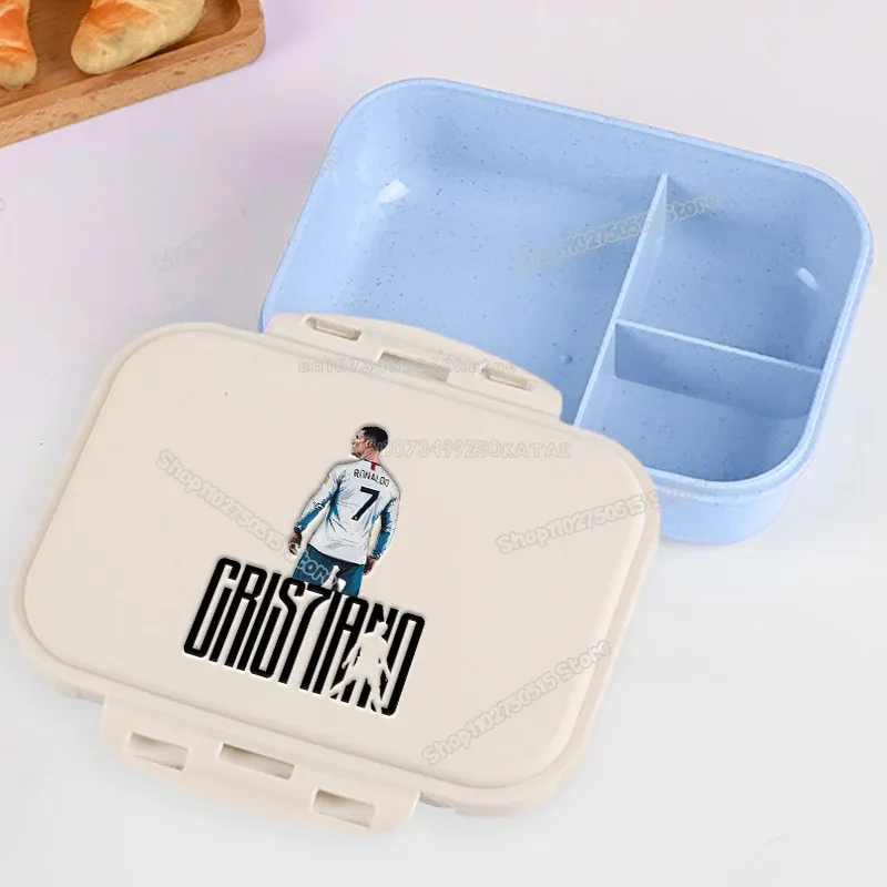 Boîte à lunch CR7 pour étudiants, boîte à bento Cristiano Ronaldo pour garçons et filles, pour la maison, le bureau et les pique-niques en plein air, cadeau pour enfants 8