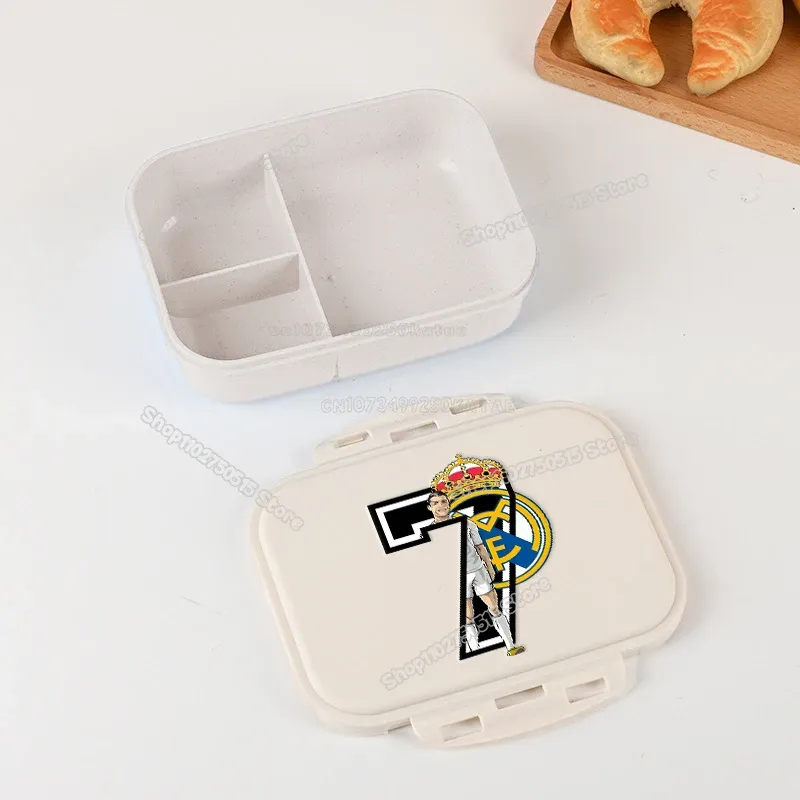 Boîte à lunch CR7 pour étudiants, boîte à bento Cristiano Ronaldo pour garçons et filles, pour la maison, le bureau et les pique-niques en plein air, cadeau pour enfants 7