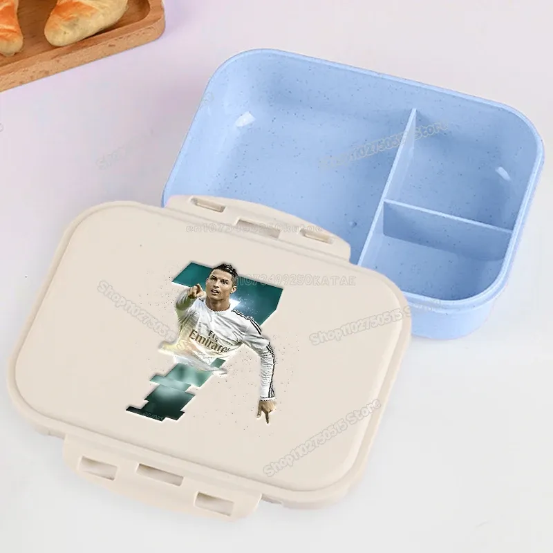 Boîte à lunch CR7 pour étudiants, boîte à bento Cristiano Ronaldo pour garçons et filles, pour la maison, le bureau et les pique-niques en plein air, cadeau pour enfants 10