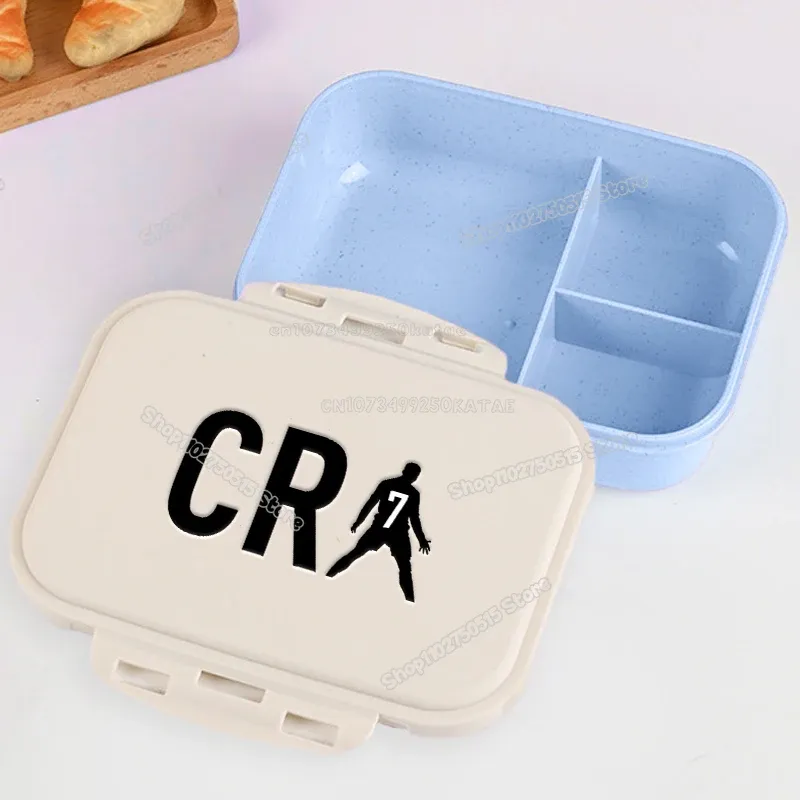 Boîte à lunch CR7 pour étudiants, boîte à bento Cristiano Ronaldo pour garçons et filles, pour la maison, le bureau et les pique-niques en plein air, cadeau pour enfants 9
