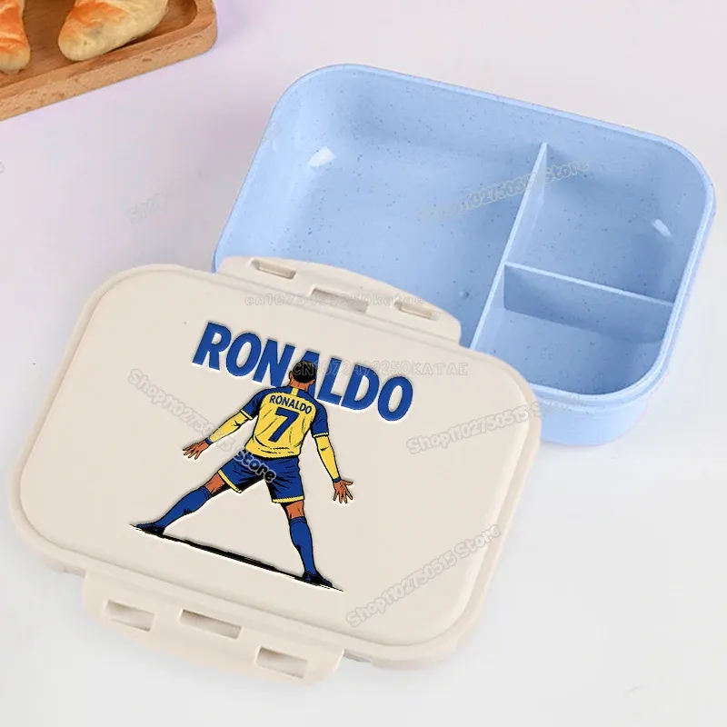 Boîte à lunch CR7 pour étudiants, boîte à bento Cristiano Ronaldo pour garçons et filles, pour la maison, le bureau et les pique-niques en plein air, cadeau pour enfants 11