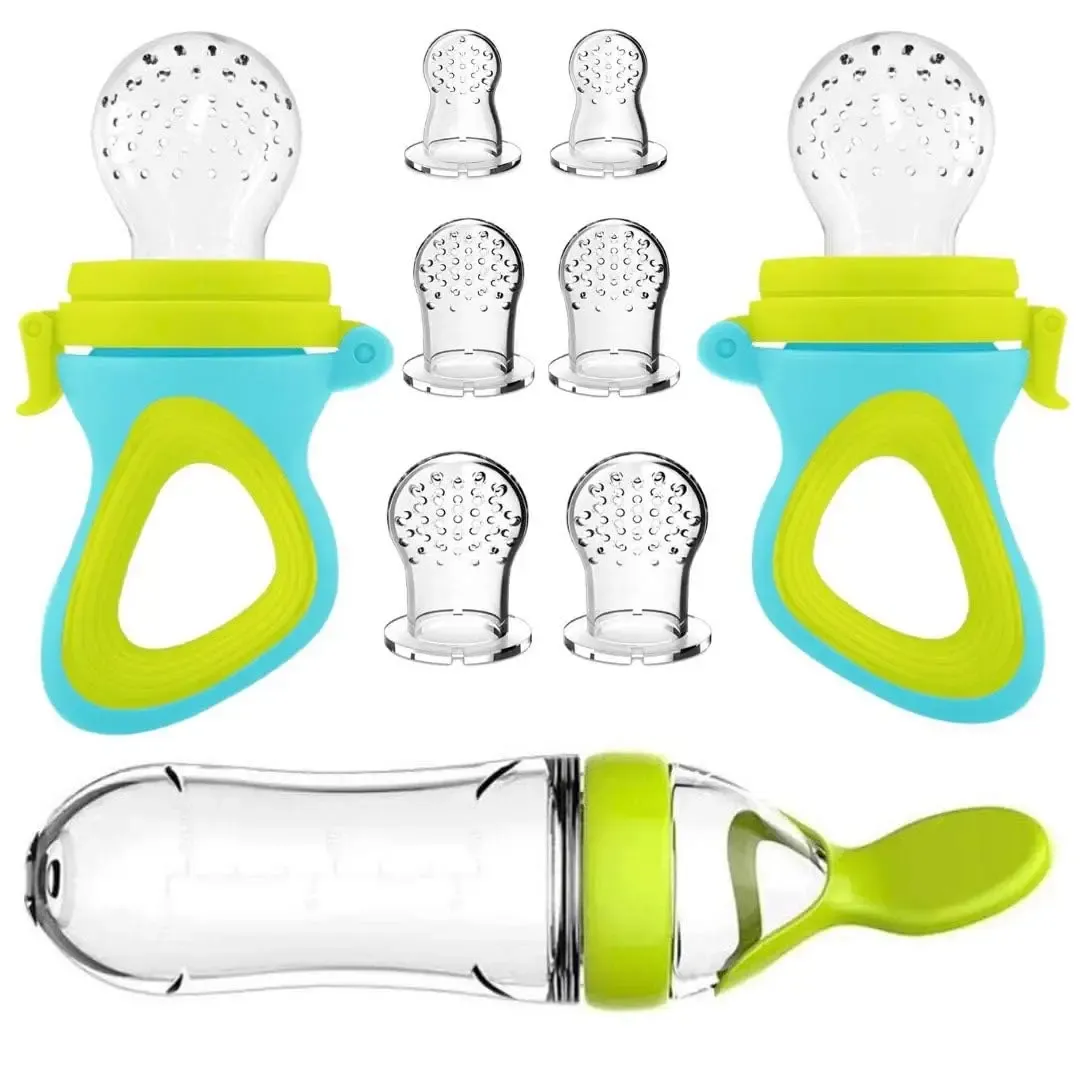 BiSantos tétine-presse en silicone pour nouveau-né, sucette d'entraînement pour bébé, cuillère doseuse pour céréales de riz pour bébé, mangeoire pour compléments alimentaires - Image 1