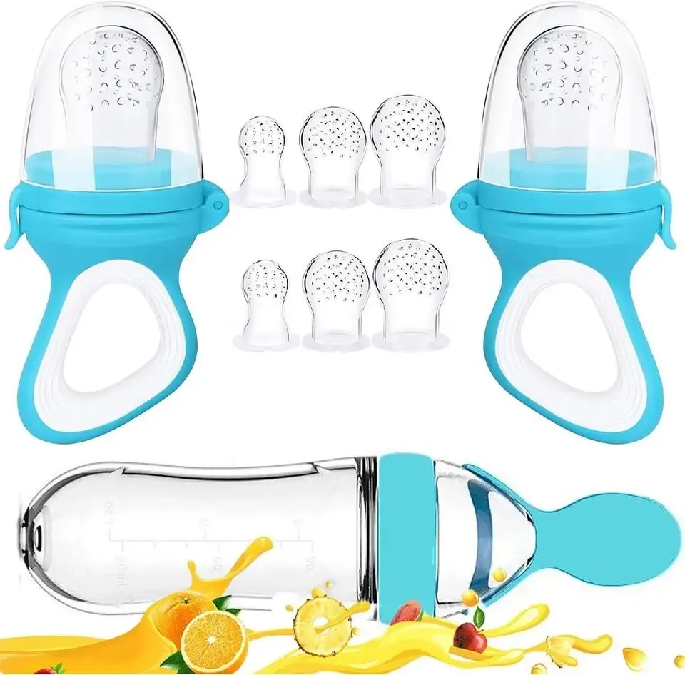 BiSantos tétine-presse en silicone pour nouveau-né, sucette d'entraînement pour bébé, cuillère doseuse pour céréales de riz pour bébé, mangeoire pour compléments alimentaires 8
