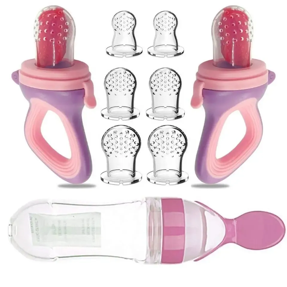 BiSantos tétine-presse en silicone pour nouveau-né, sucette d'entraînement pour bébé, cuillère doseuse pour céréales de riz pour bébé, mangeoire pour compléments alimentaires 9