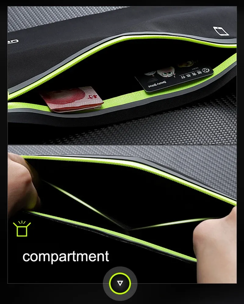 Compartiments du sac banane de sport