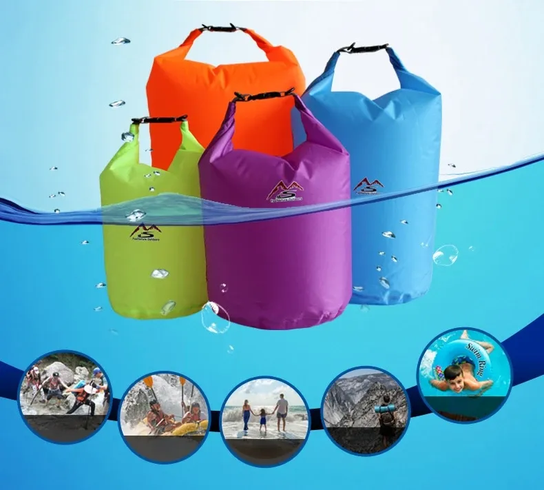 Sac étanche flottant en situation