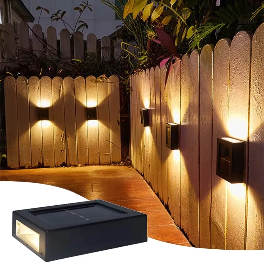 Applique murale solaire LED à détecteur de mouvement, étanche, pour extérieur et jardin