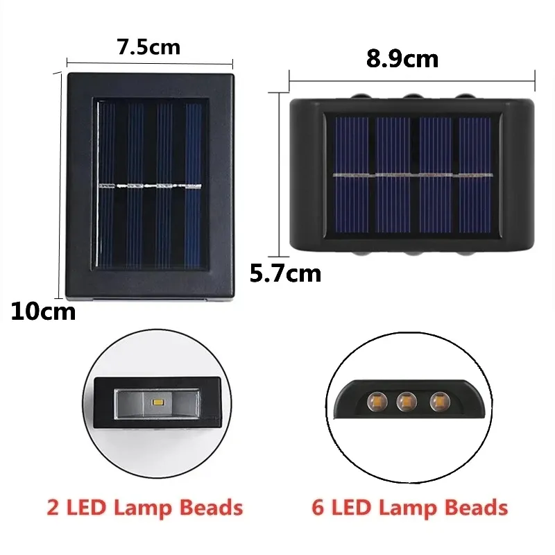 Applique murale solaire LED à détecteur de mouvement, étanche, pour extérieur et jardin 6