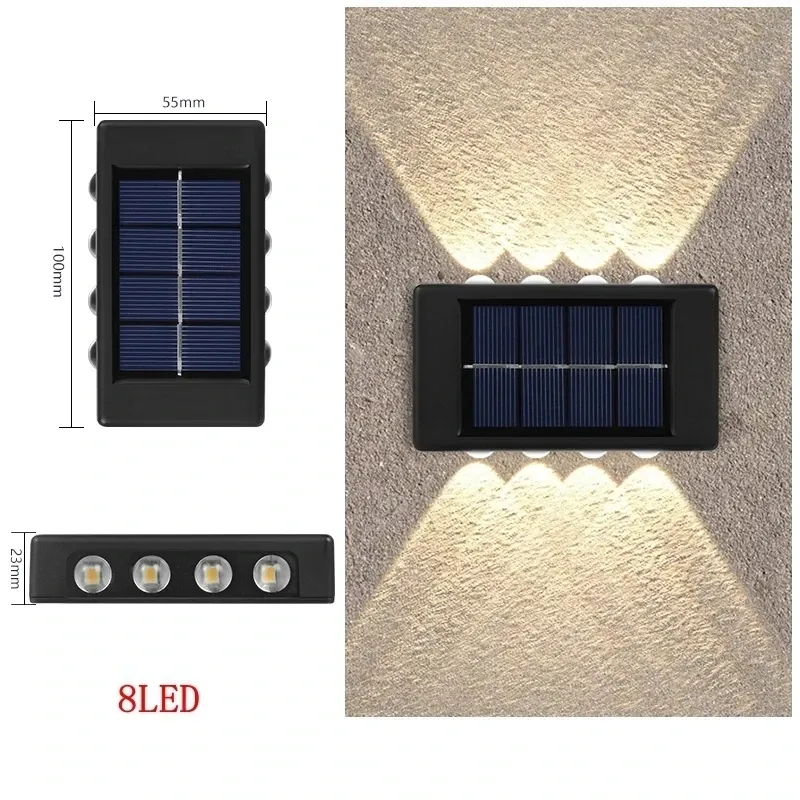 Applique murale solaire LED à détecteur de mouvement, étanche, pour extérieur et jardin 14