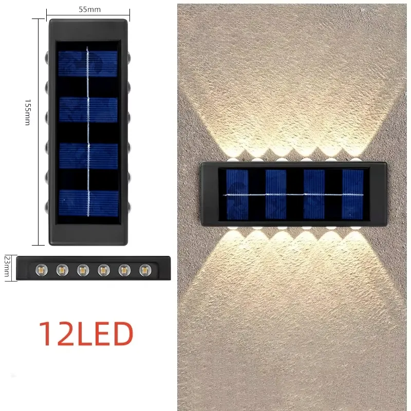 Applique murale solaire LED à détecteur de mouvement, étanche, pour extérieur et jardin 8