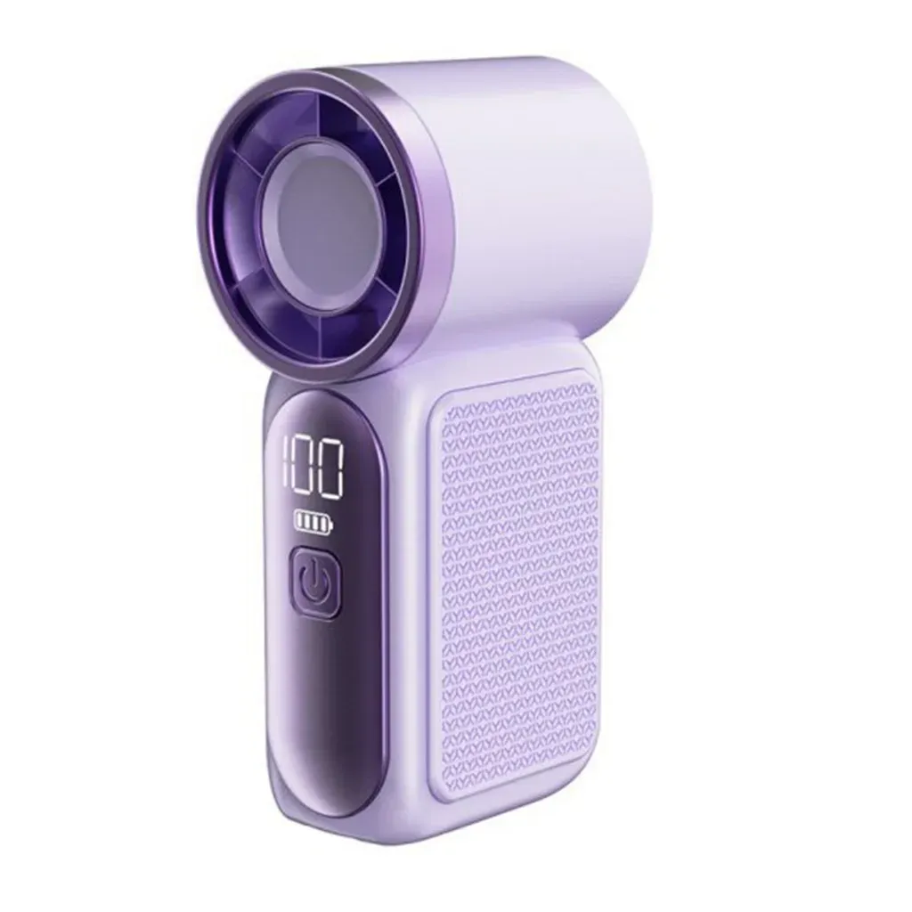 Mini ventilateur portatif avec 100 vitesses de vent, batterie 1200 mAh et port Type-C, ventilateur de refroidissement turbo pour voyage 8