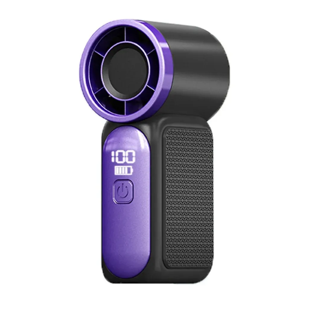 Mini ventilateur portatif avec 100 vitesses de vent, batterie 1200 mAh et port Type-C, ventilateur de refroidissement turbo pour voyage 9