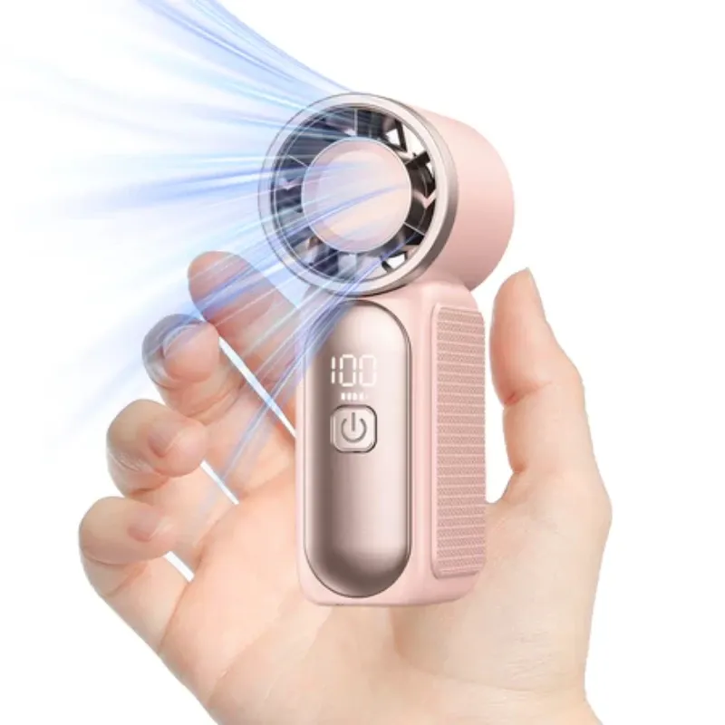 Mini ventilateur portatif avec 100 vitesses de vent, batterie 1200 mAh et port Type-C, ventilateur de refroidissement turbo pour voyage 10