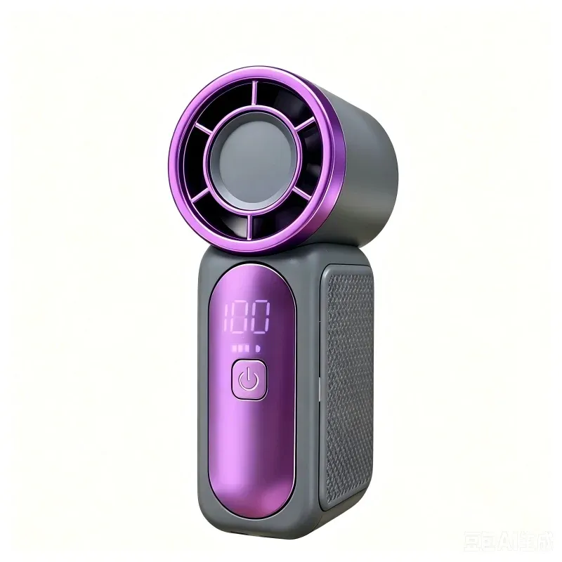 Mini ventilateur portatif avec 100 vitesses de vent, batterie 1200 mAh et port Type-C, ventilateur de refroidissement turbo pour voyage 11