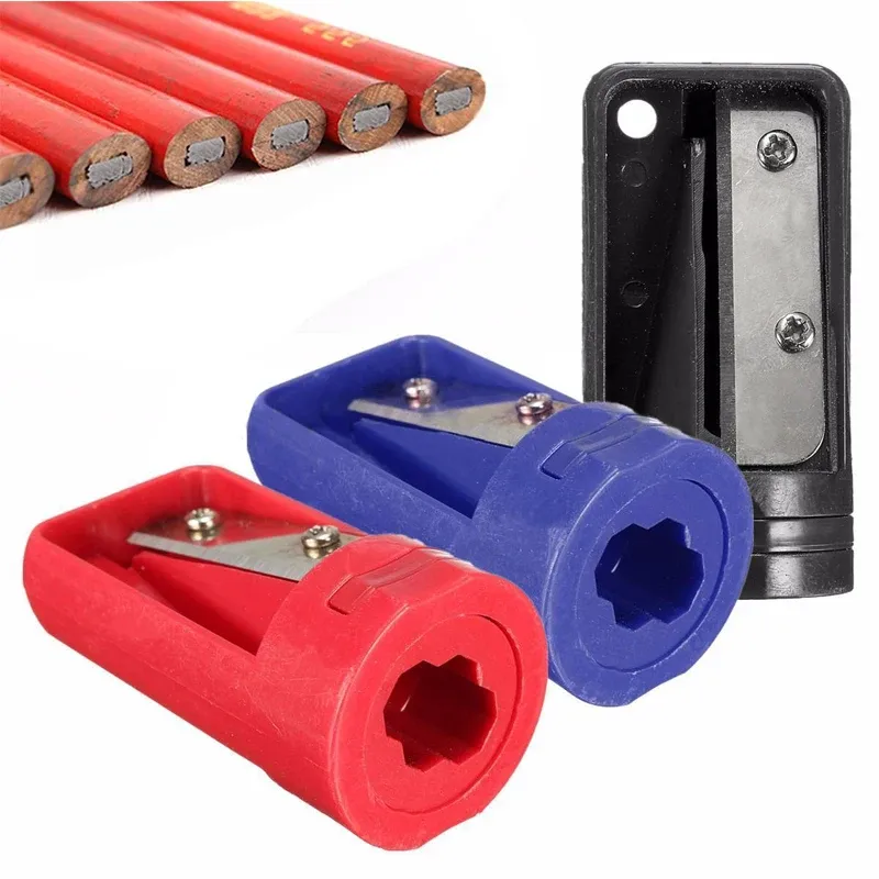 Affûteur de crayon de charpentier en situation d'utilisation
