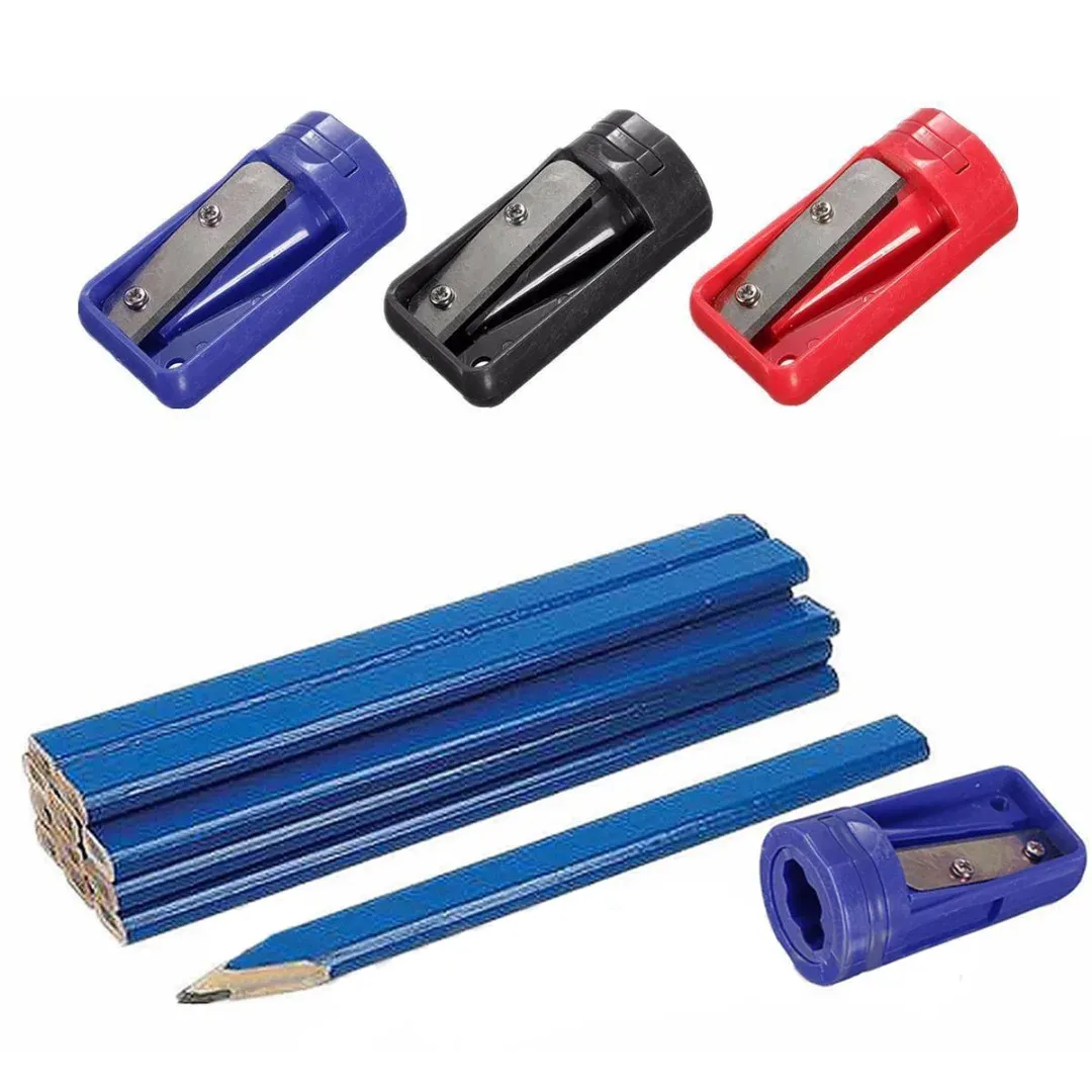 Affûteur de crayon de charpentier, détail de l'affûtage