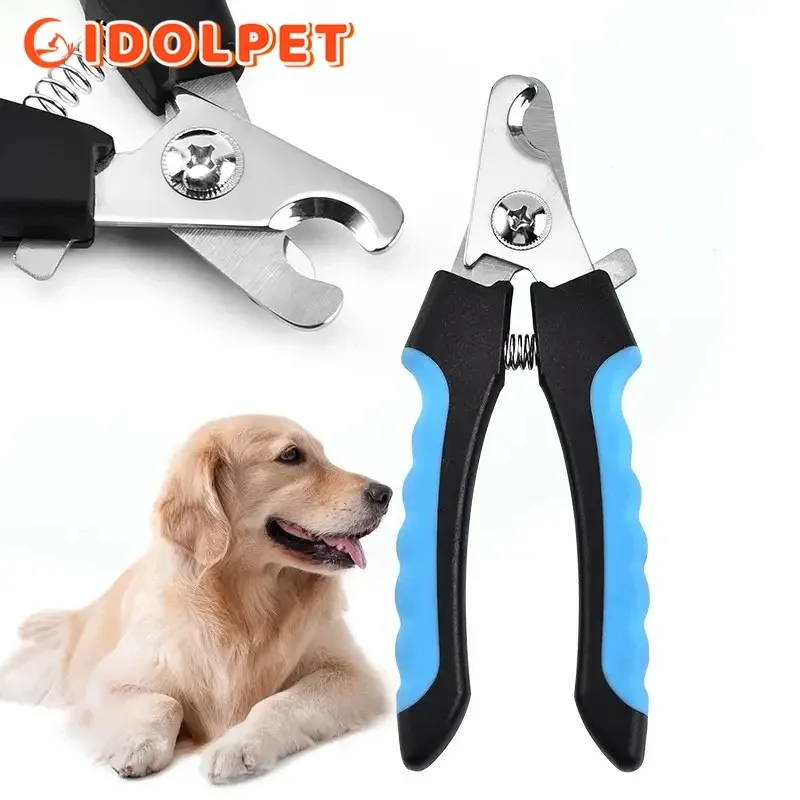 Coupe-ongles professionnel pour animaux de compagnie avec protection de sécurité, pince en acier inoxydable pour chats et chiens, pour le soin des griffes, accessoire de toilettage, taille adaptée