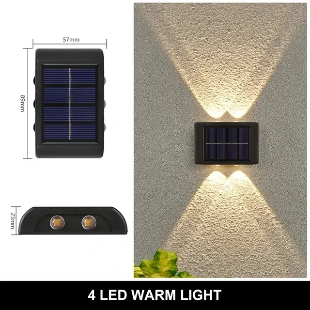 Applique solaire extérieure, finition du boîtier