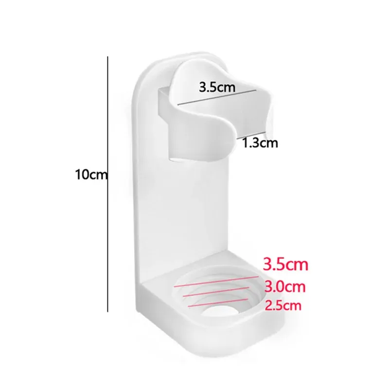 Porte-brosse à dents électrique mural sans trace, vue d'ensemble