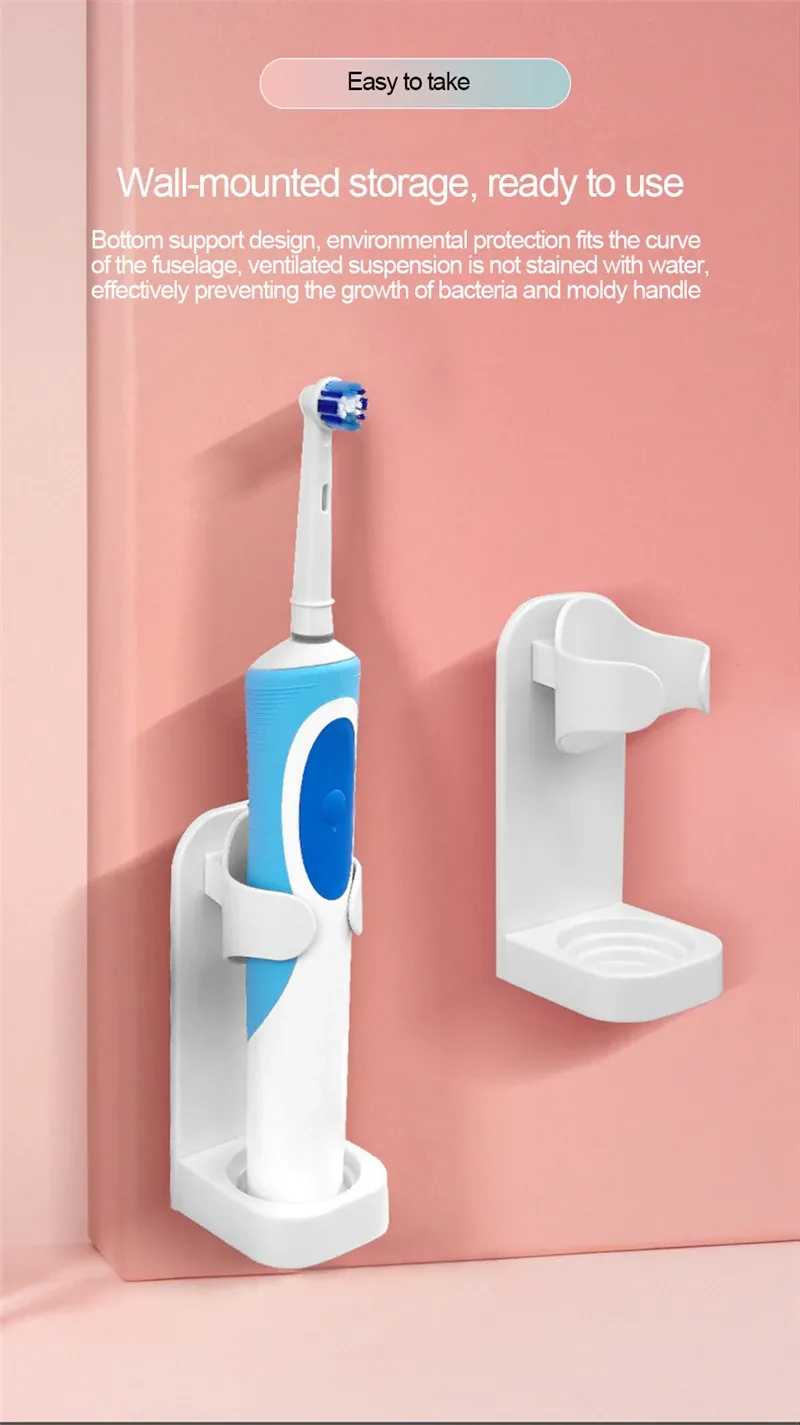 Porte-brosse à dents électrique installé dans une salle de bain
