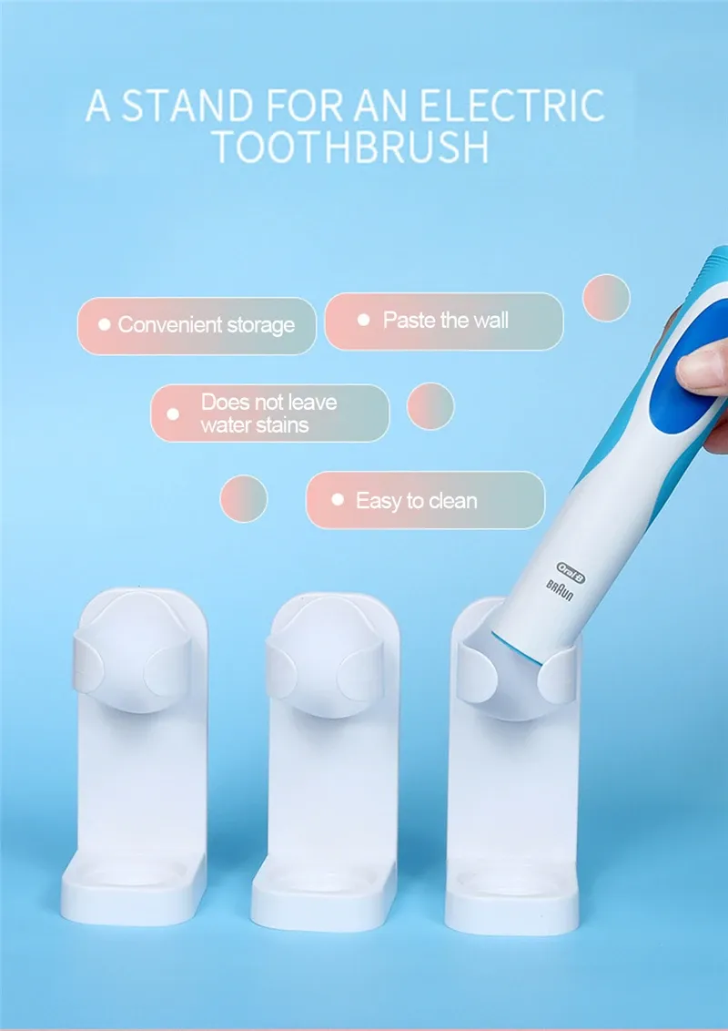 Porte-brosse à dents électrique mural sans trace