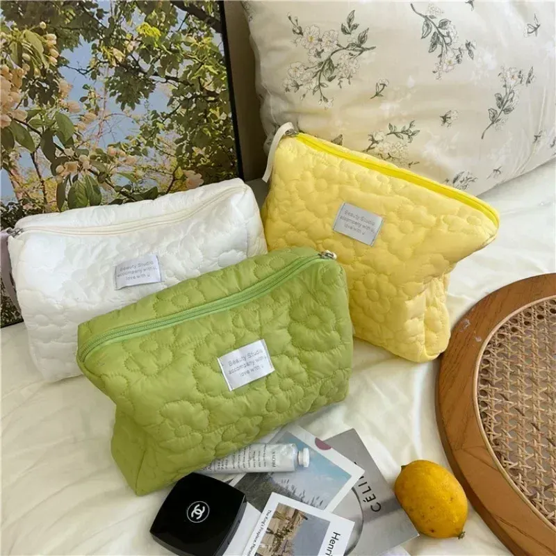 Trousse de maquillage à motif floral pour femme, organisateur de cosmétiques et trousse de toilette de voyage à fermeture éclair 2