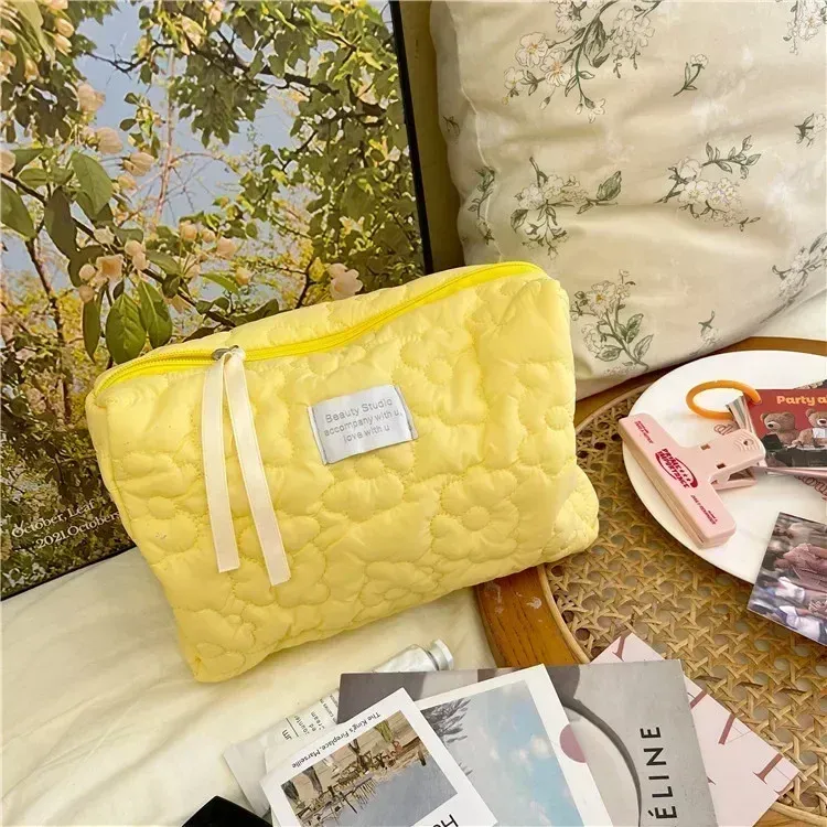 Trousse de maquillage à motif floral pour femme, organisateur de cosmétiques et trousse de toilette de voyage à fermeture éclair 7