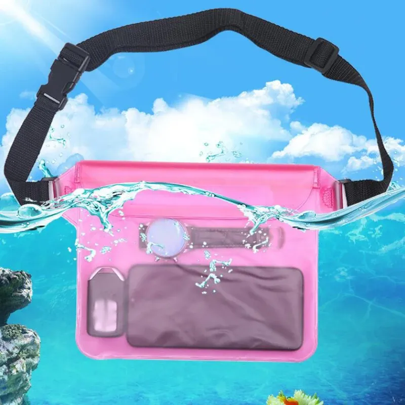 Téléphone utilisé à travers le sac étanche