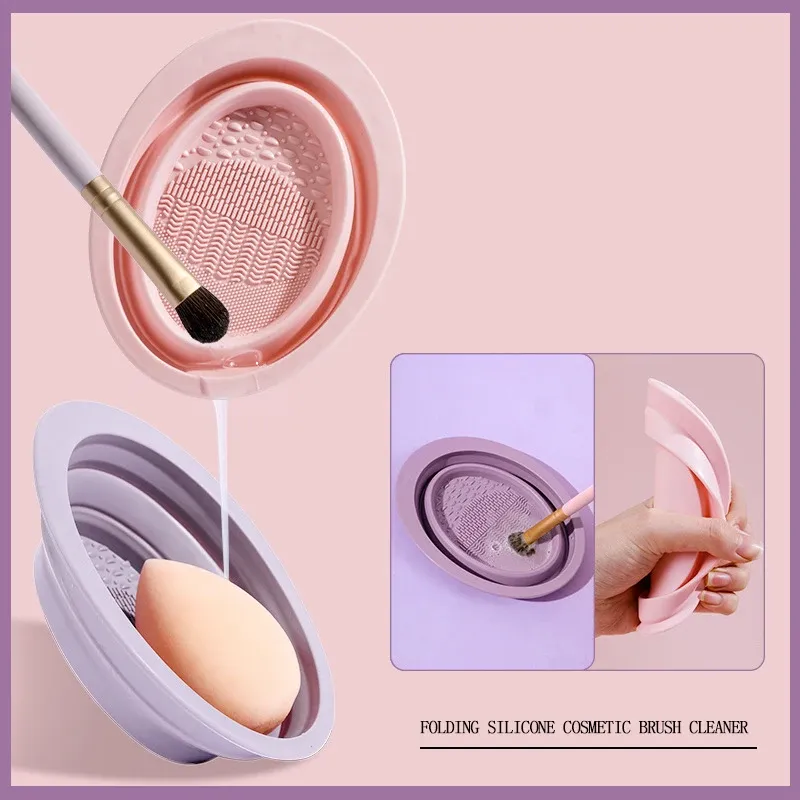 Détail du nettoyeur de pinceaux en silicone