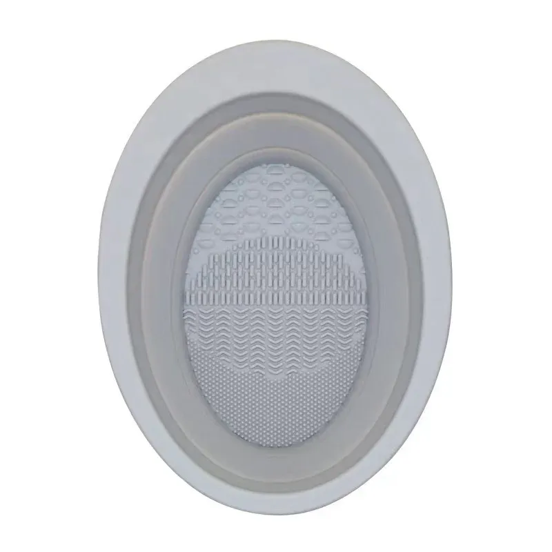 Nettoyeur de pinceaux de maquillage pliable en silicone souple 12
