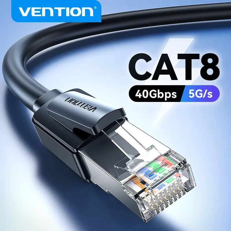 Câble Ethernet Vention CAT8 40 Gbps 2000 MHz RJ45 - Image 1