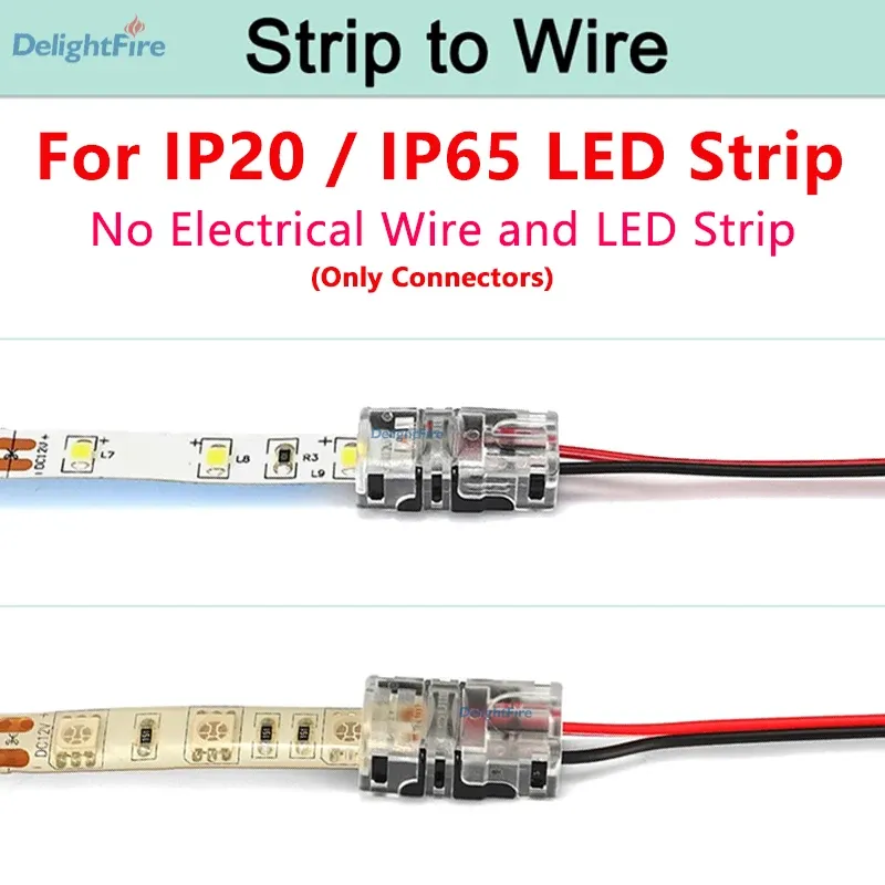 Connecteur LED sans soudure 2 à 6 broches pour bande LED RGB, RGBW, SMD 5050 et WS2812B 8