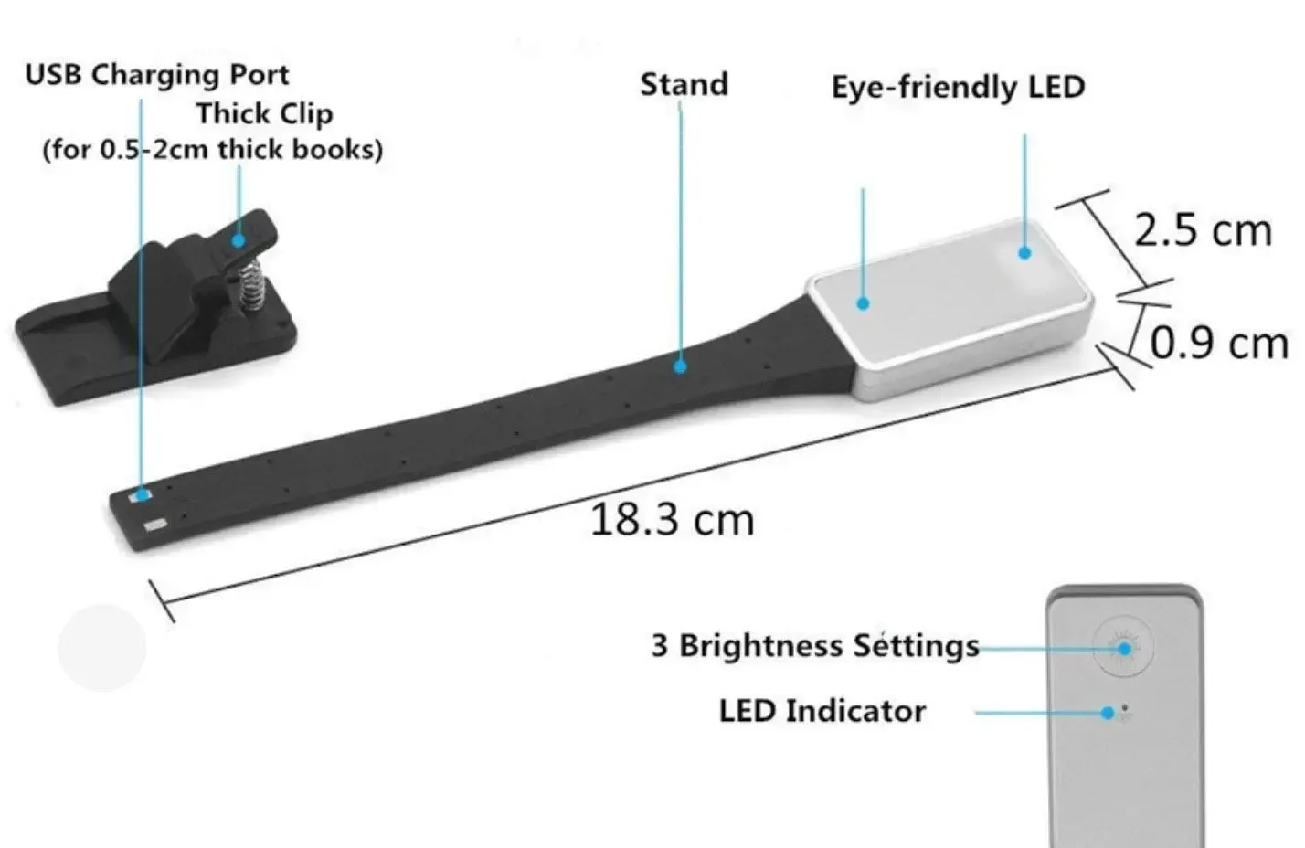Lampe de lecture LED pour liseuse