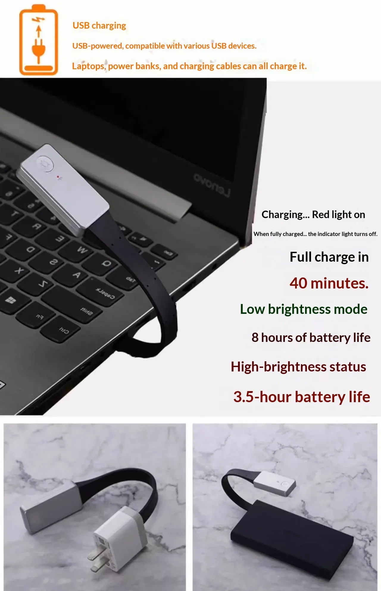 Lampe de lecture LED en usage quotidien