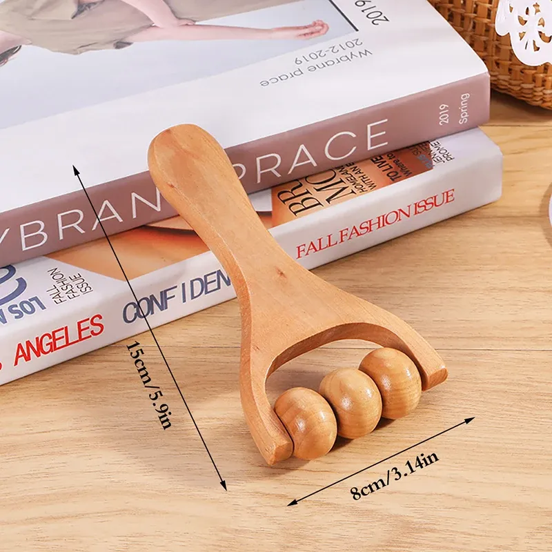 Masseur à rouleaux en bois pour le cou, les épaules, les jambes et les mains 6