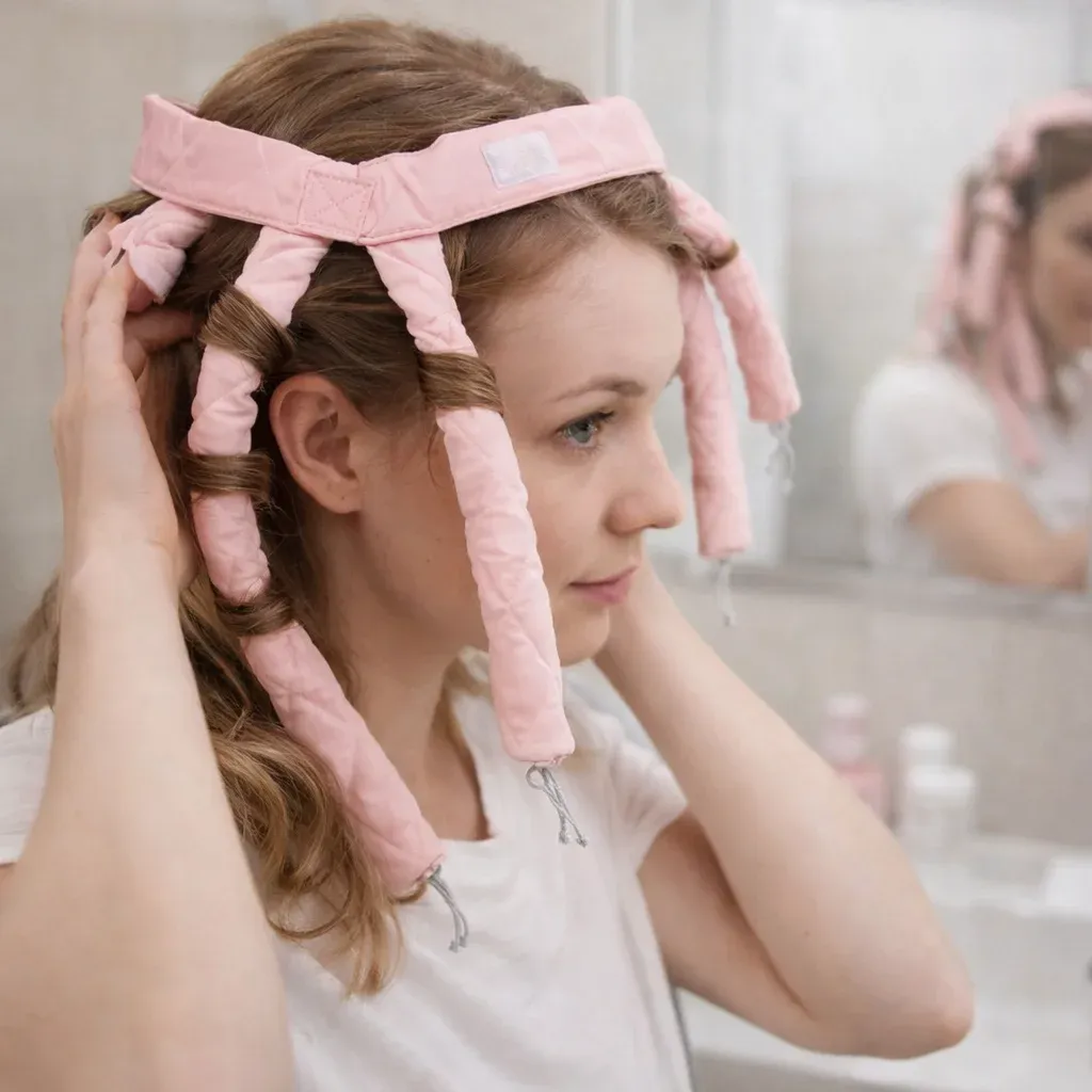 Bigoudis sans chaleur souples et amovibles pour la nuit, outils de coiffure DIY, bandeau de bouclage doux pour filles 2