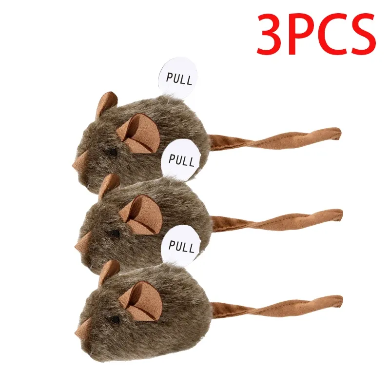 Souris interactive en peluche pour chat