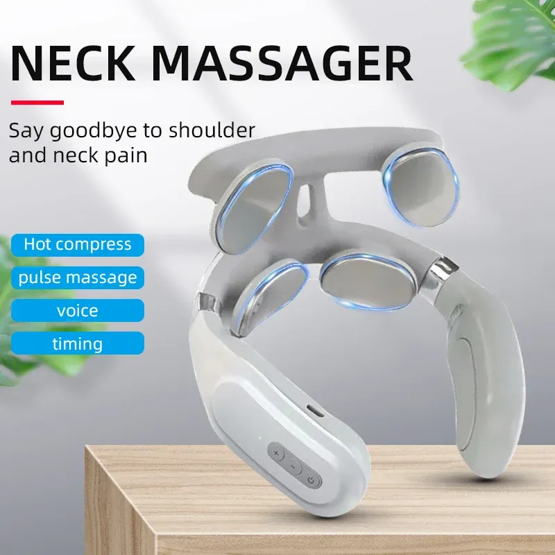 Masseur de cou en forme de U à pétrissage, vibrations et chaleur, pour voyage, voiture et bureau