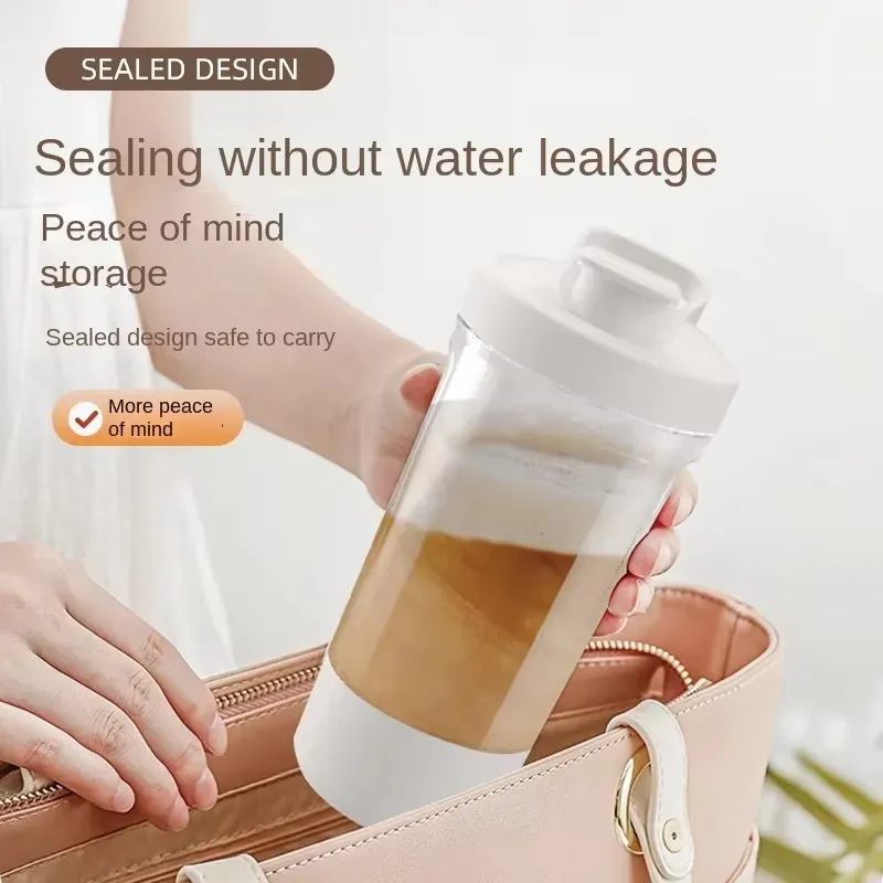Mélangeur électrique portable pour shaker protéiné, mélangeur automatique pour lait en poudre et boissons, idéal pour la maison, les voyages et les sports de plein air 6