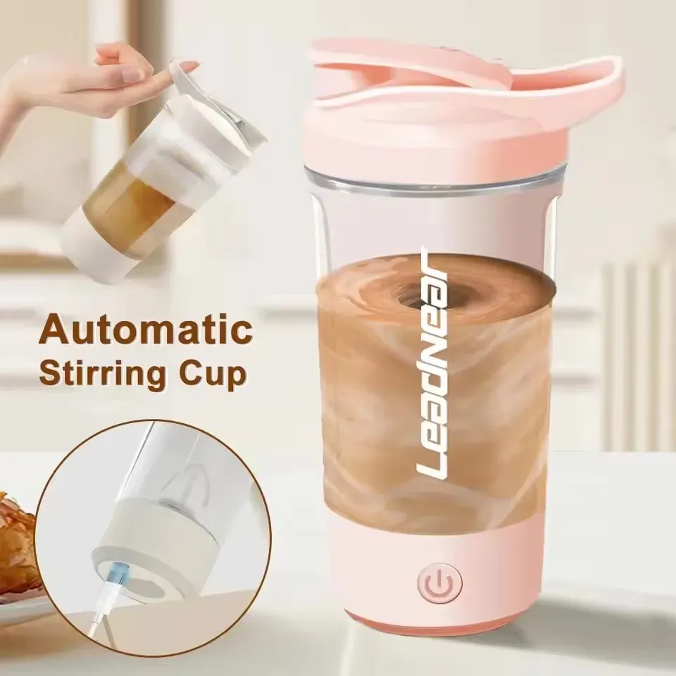 Mélangeur électrique portable pour shaker protéiné, mélangeur automatique pour lait en poudre et boissons, idéal pour la maison, les voyages et les sports de plein air 11
