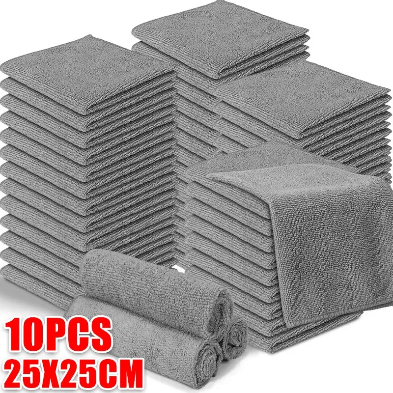 Chiffons de nettoyage en microfibre non pelucheux, lavettes réutilisables, très absorbants pour vitres de voiture 13