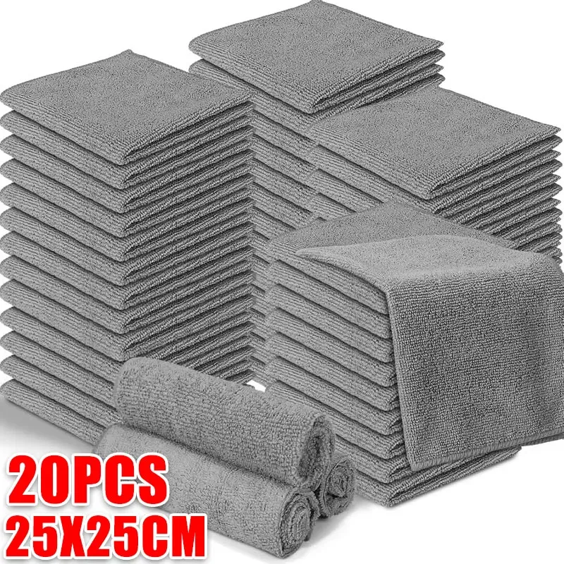 Chiffons de nettoyage en microfibre non pelucheux, lavettes réutilisables, très absorbants pour vitres de voiture 11