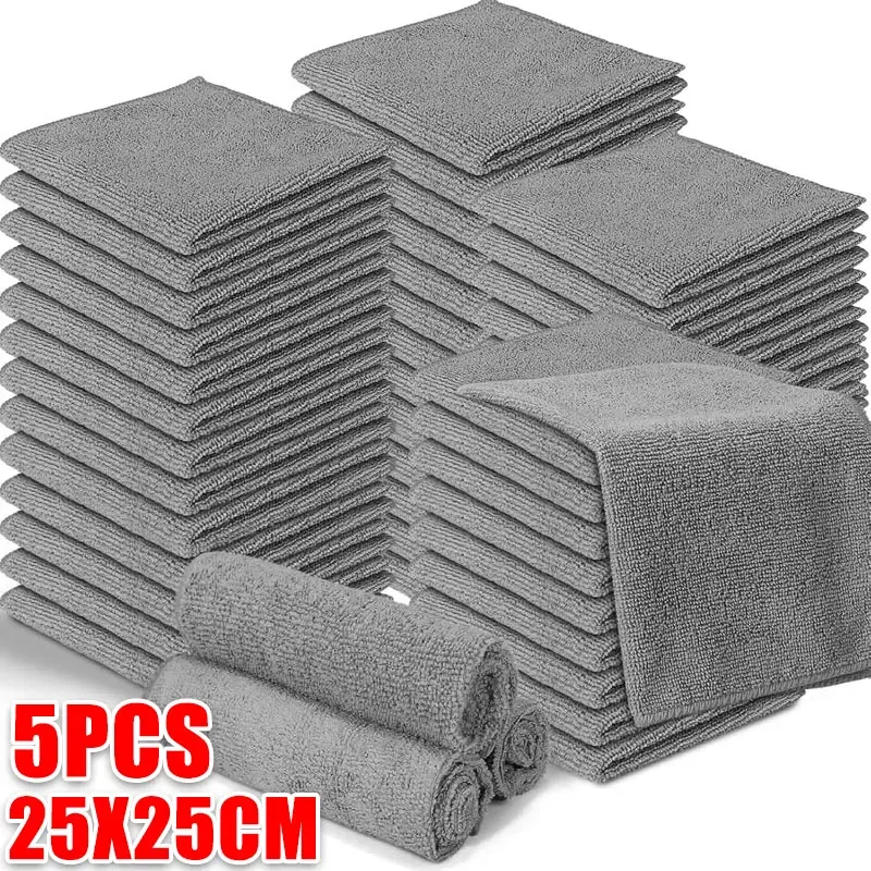 Chiffons de nettoyage en microfibre non pelucheux, lavettes réutilisables, très absorbants pour vitres de voiture 8
