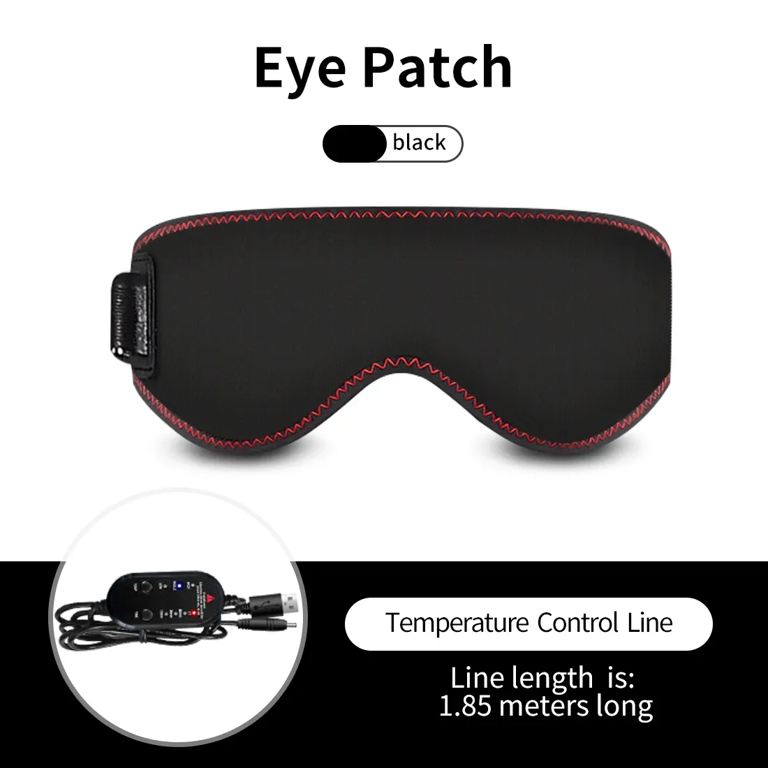 Masque chauffant pour les yeux secs à 3 niveaux de chaleur, pour le sommeil et les cernes 4